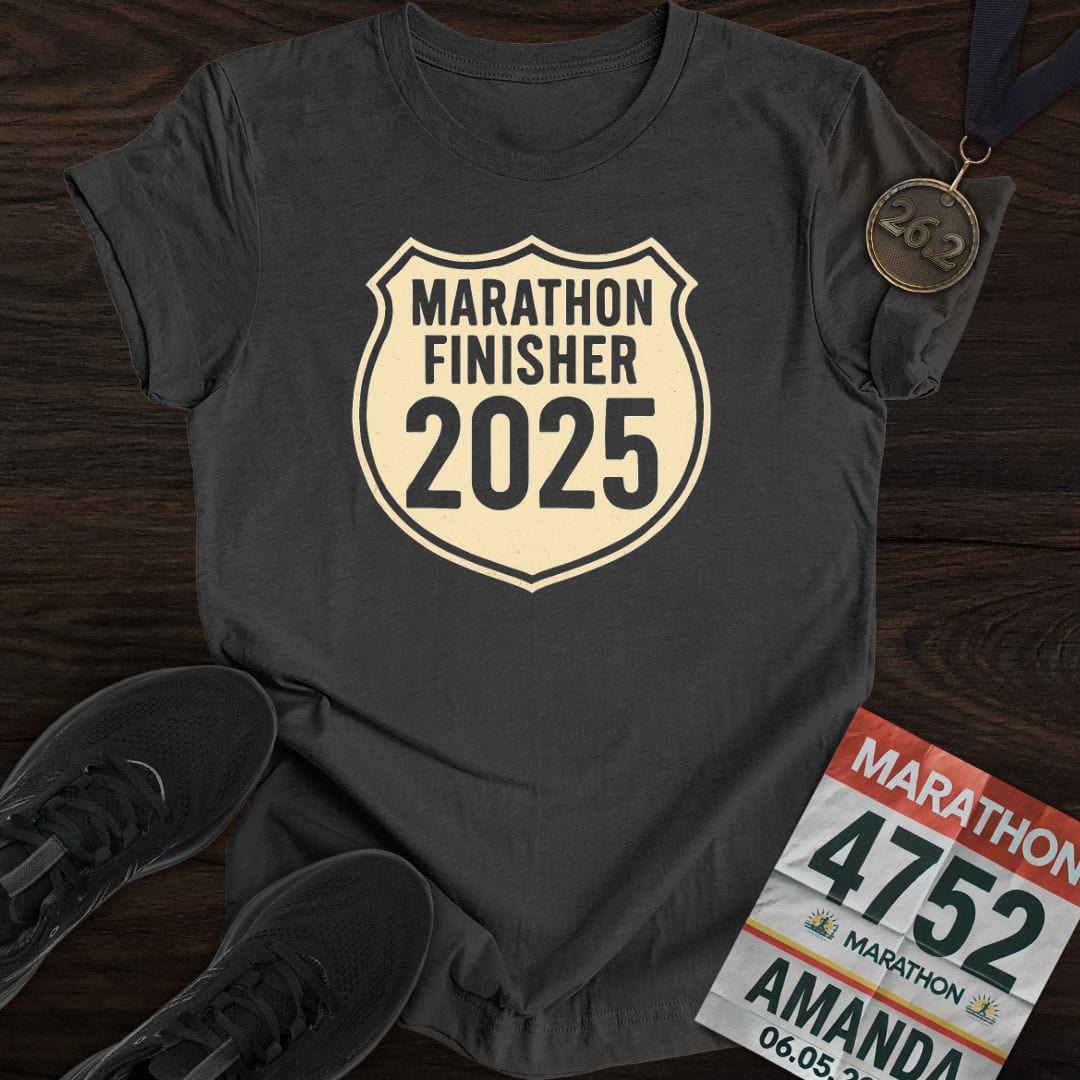Printify T-Shirt Dark Heather / S Marathon Finisher 2025 T-Shirt