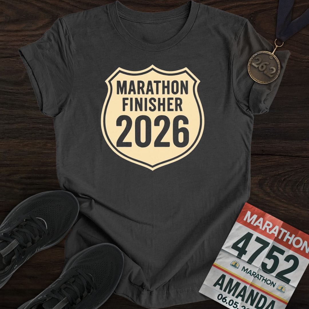 Printify T-Shirt Dark Heather / S Marathon Finisher 2026 T-Shirt