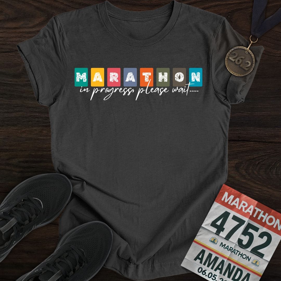 Printify T-Shirt Dark Heather / S Marathon in progress, please wait...