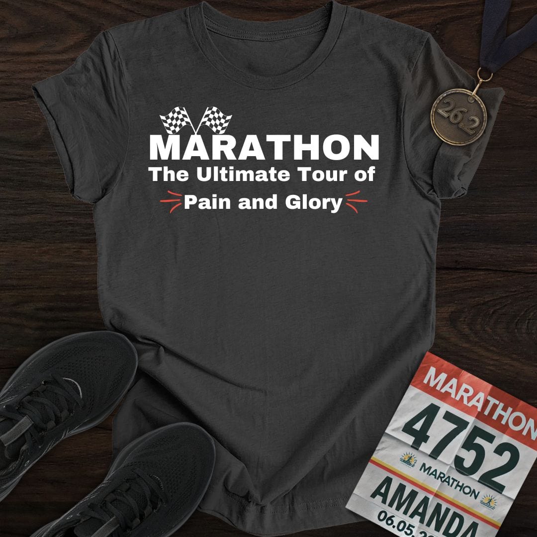 Printify T-Shirt Dark Heather / S Marathon: Pain&Glory T-shirt