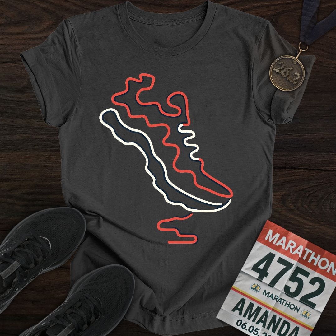 Printify T-Shirt Dark Heather / S Marathon Route T-Shirt