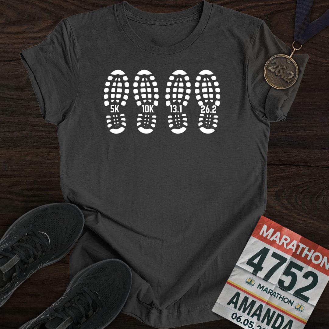 Printify T-Shirt Dark Heather / S Marathon Shoes T-shirt