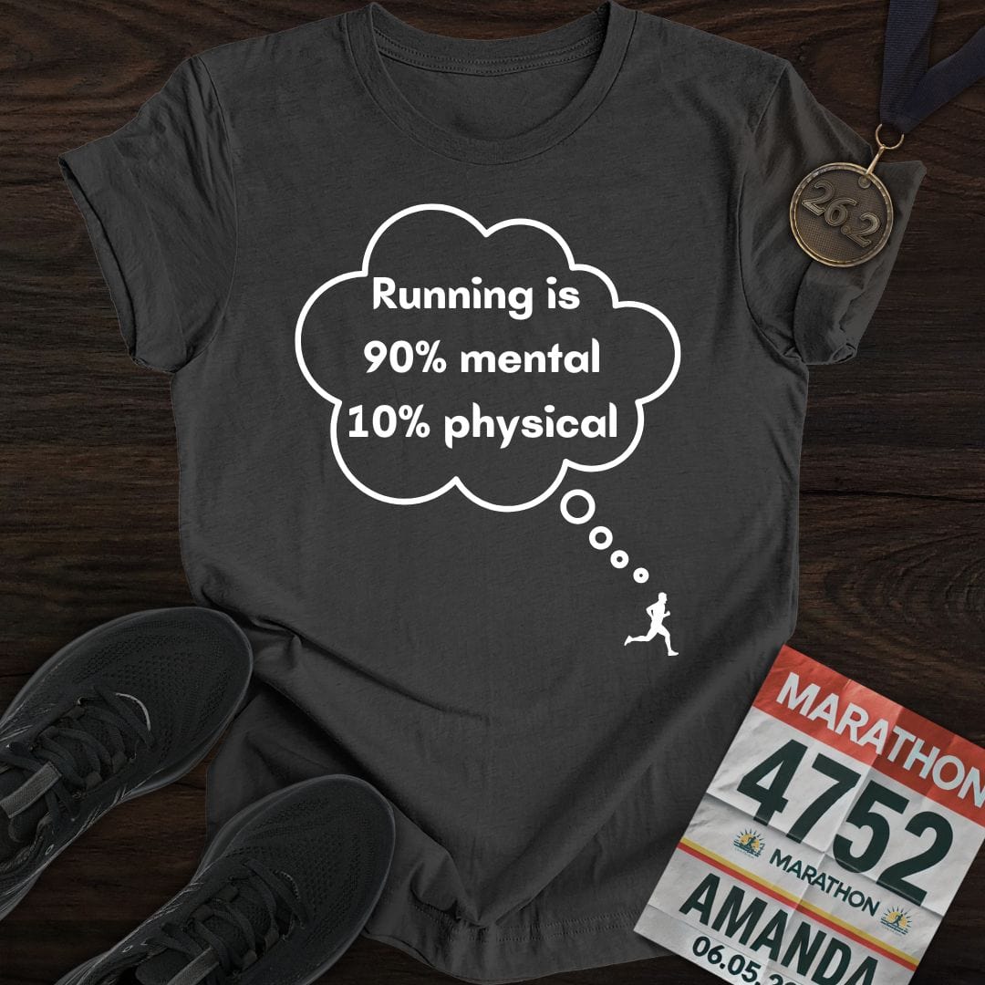 Printify T-Shirt Dark Heather / S Mental or Physical Running T-Shirt