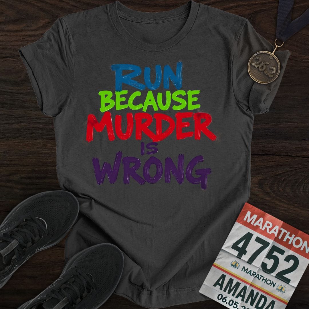 Printify T-Shirt Dark Heather / S Miles Over Murder T-shirt