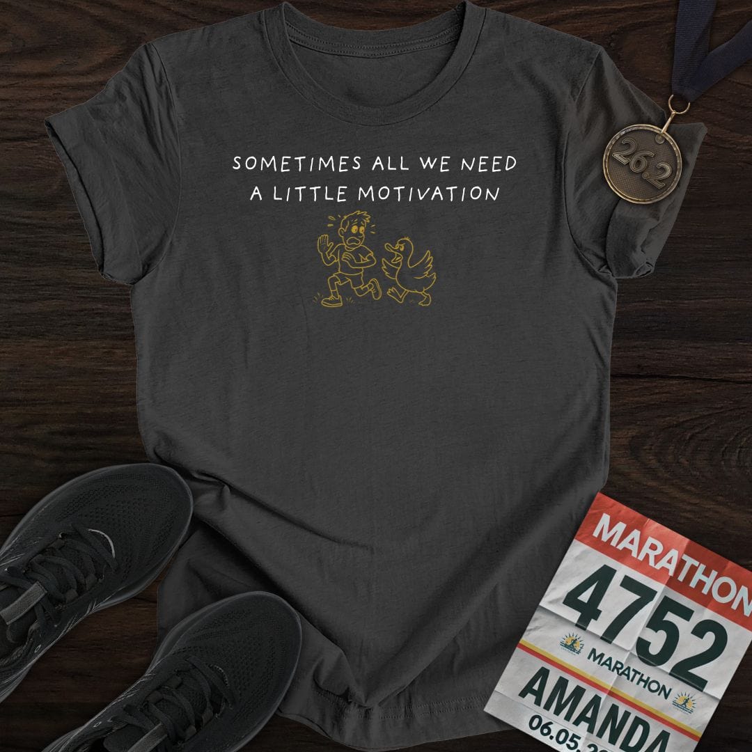 Printify T-Shirt Dark Heather / S Motivated Like a Duck T-Shirt