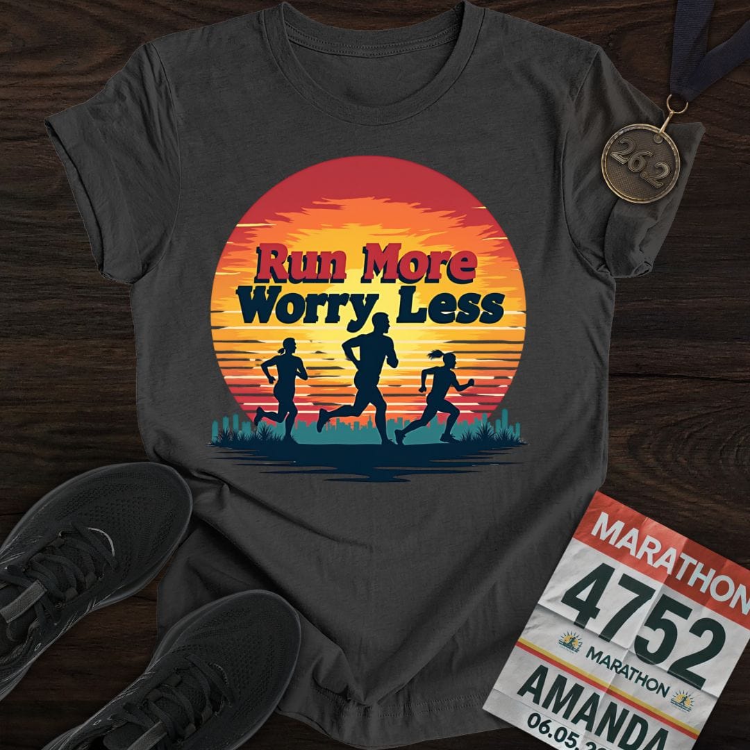 Printify T-Shirt Dark Heather / S Move More, Stress Less T-shirt