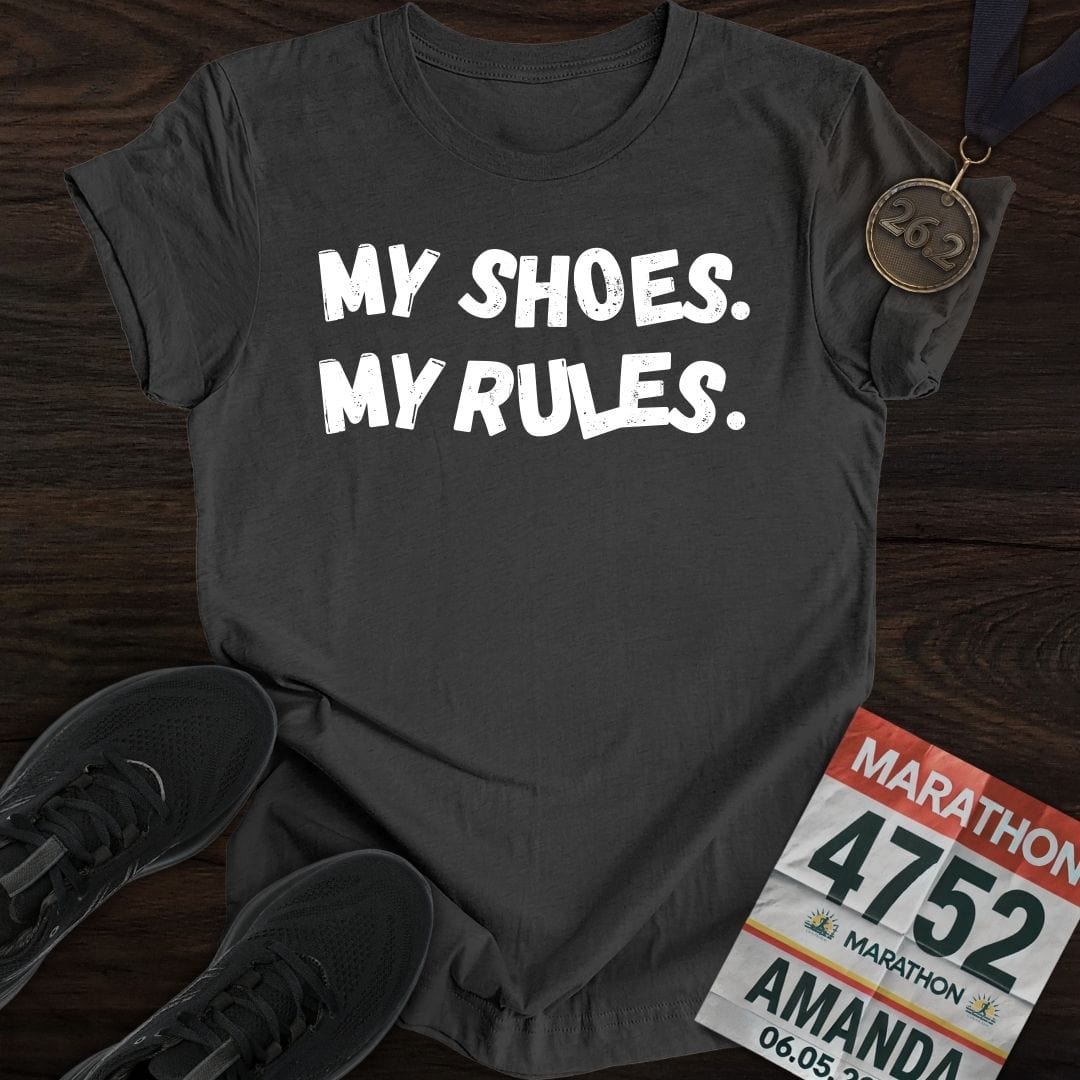 Printify T-Shirt Dark Heather / S My Shoes My Rules T-shirt