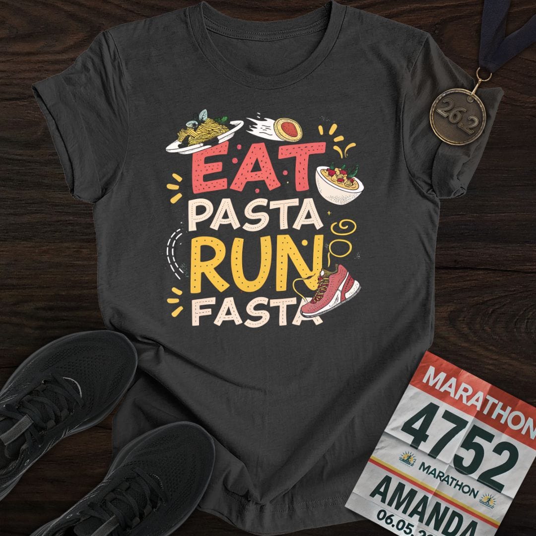 Printify T-Shirt Dark Heather / S Pasta or Fasta T-shirt