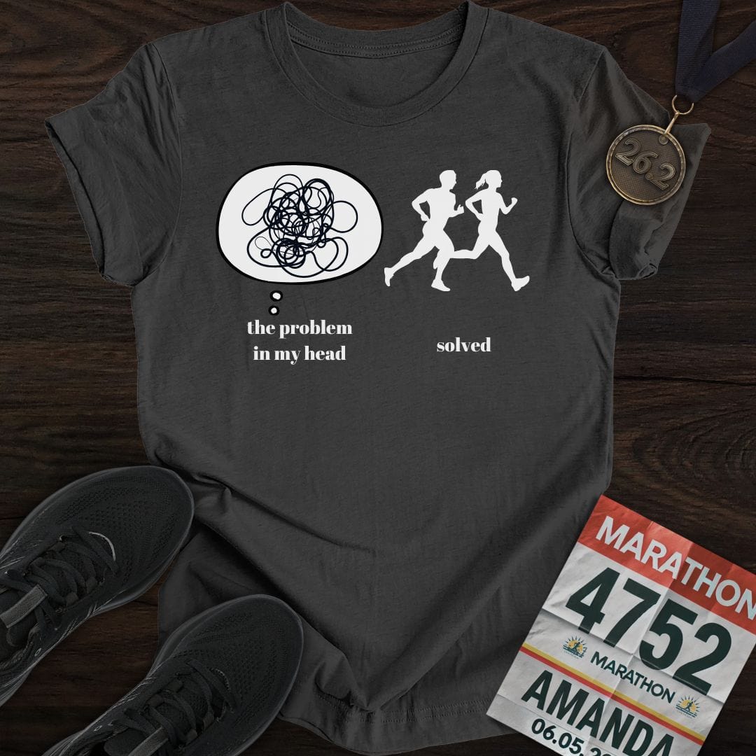 Printify T-Shirt Dark Heather / S Problem Solving Runner T-Shirt