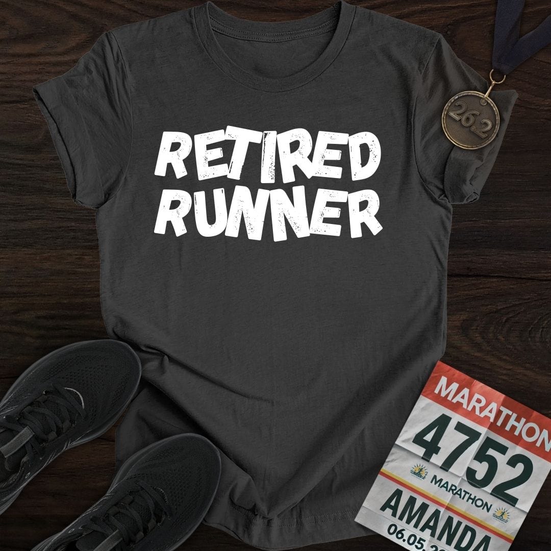 Printify T-Shirt Dark Heather / S Retired Runner T-shirt