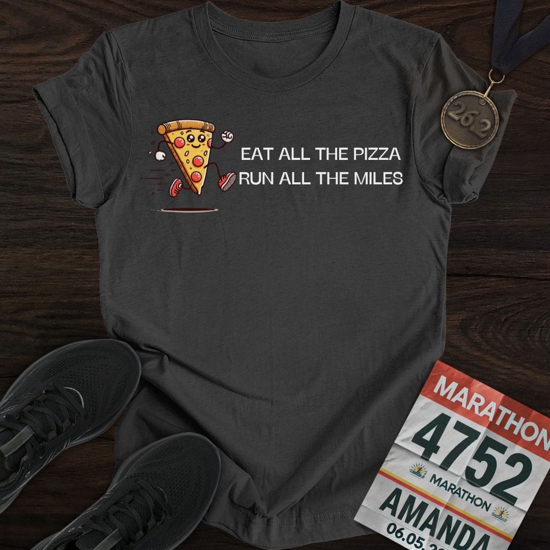 Printify T-Shirt Dark Heather / S Run All The Miles T-Shirt