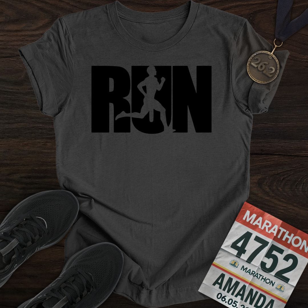 Printify T-Shirt Dark Heather / S Run Boy T-shirt