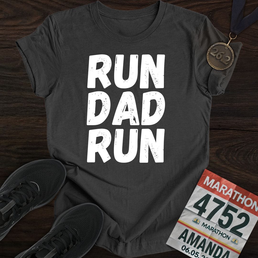 Printify T-Shirt Dark Heather / S Run Dad Run -2- T-shirt