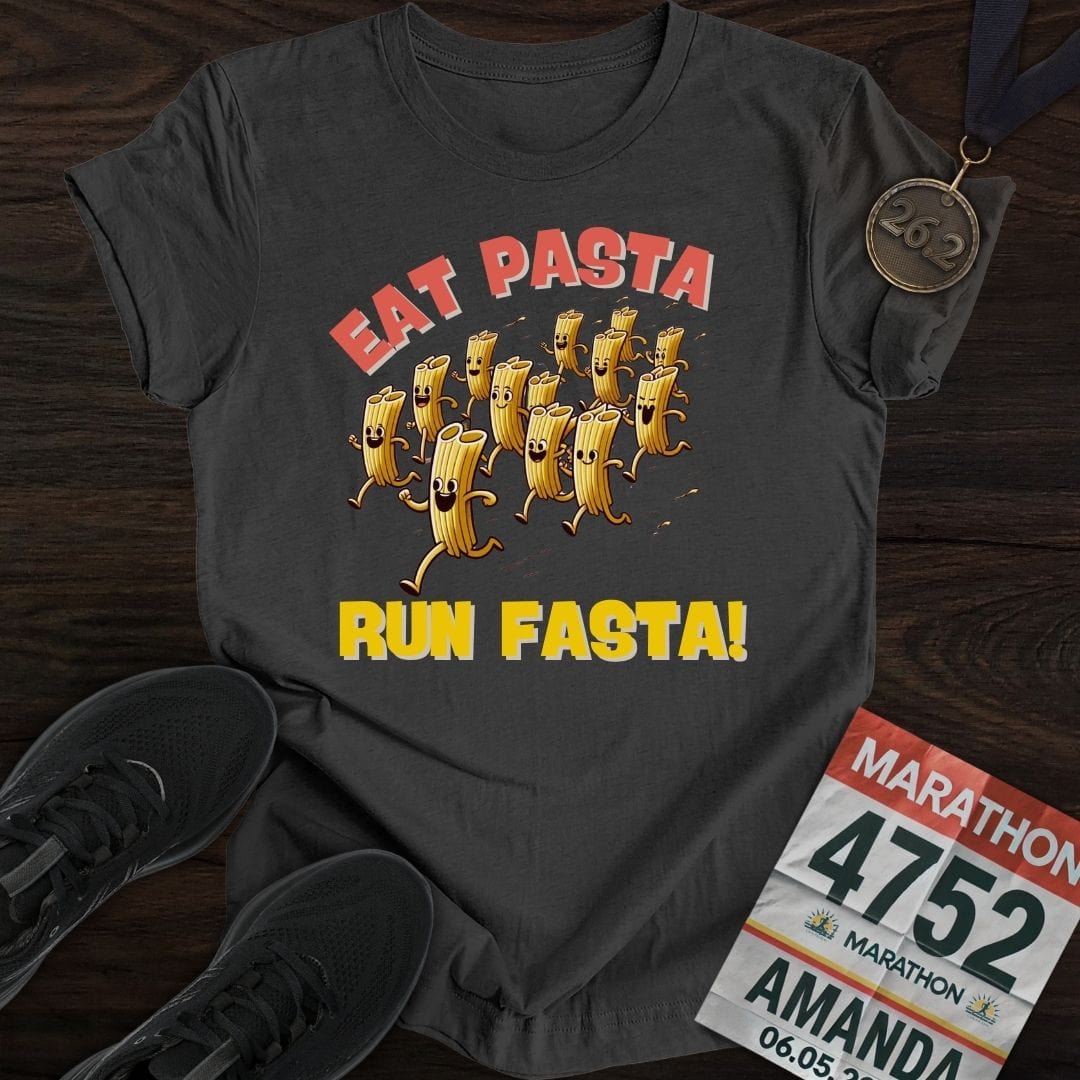 Printify T-Shirt Dark Heather / S Run Fasta T-Shirt