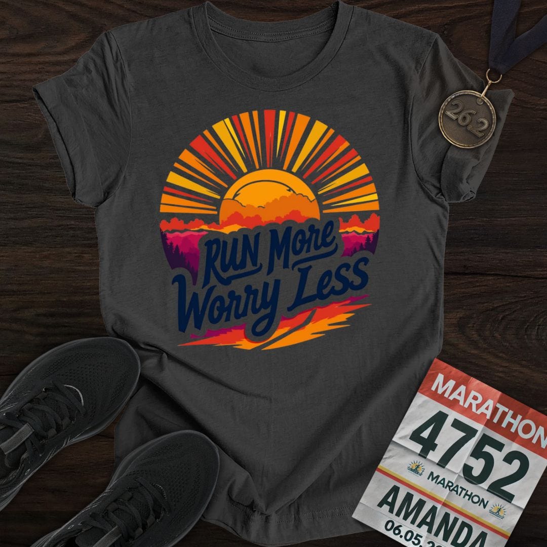 Printify T-Shirt Dark Heather / S Run More, Move More T-shirt