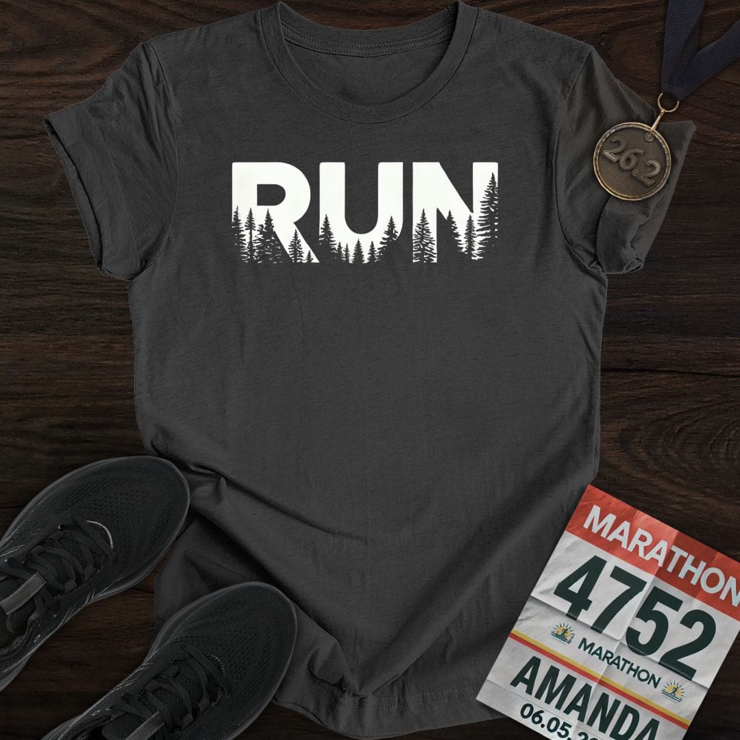Printify T-Shirt Dark Heather / S Run Naturals T-shirt