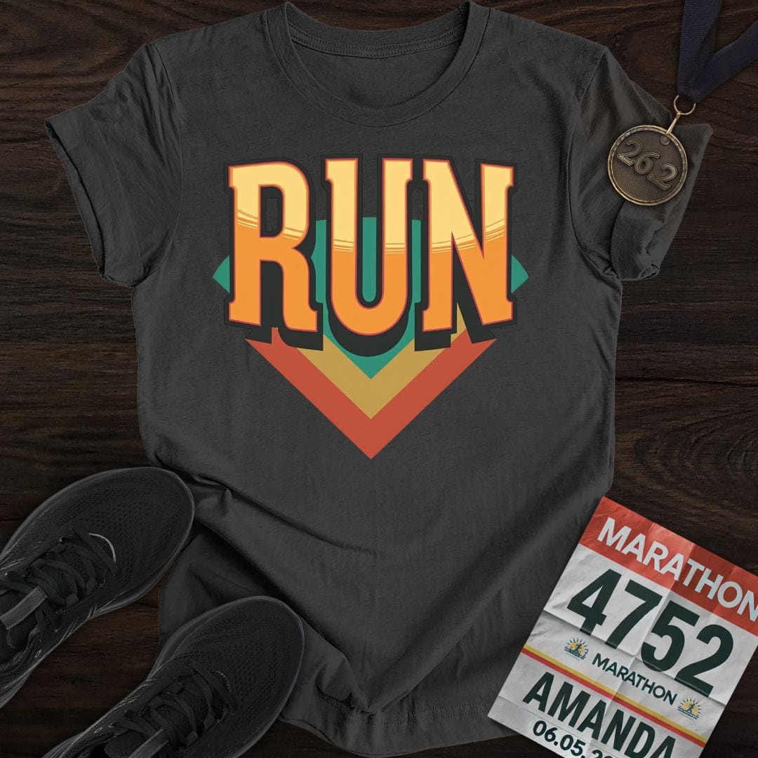 Printify T-Shirt Dark Heather / S Run Strong T-shirt