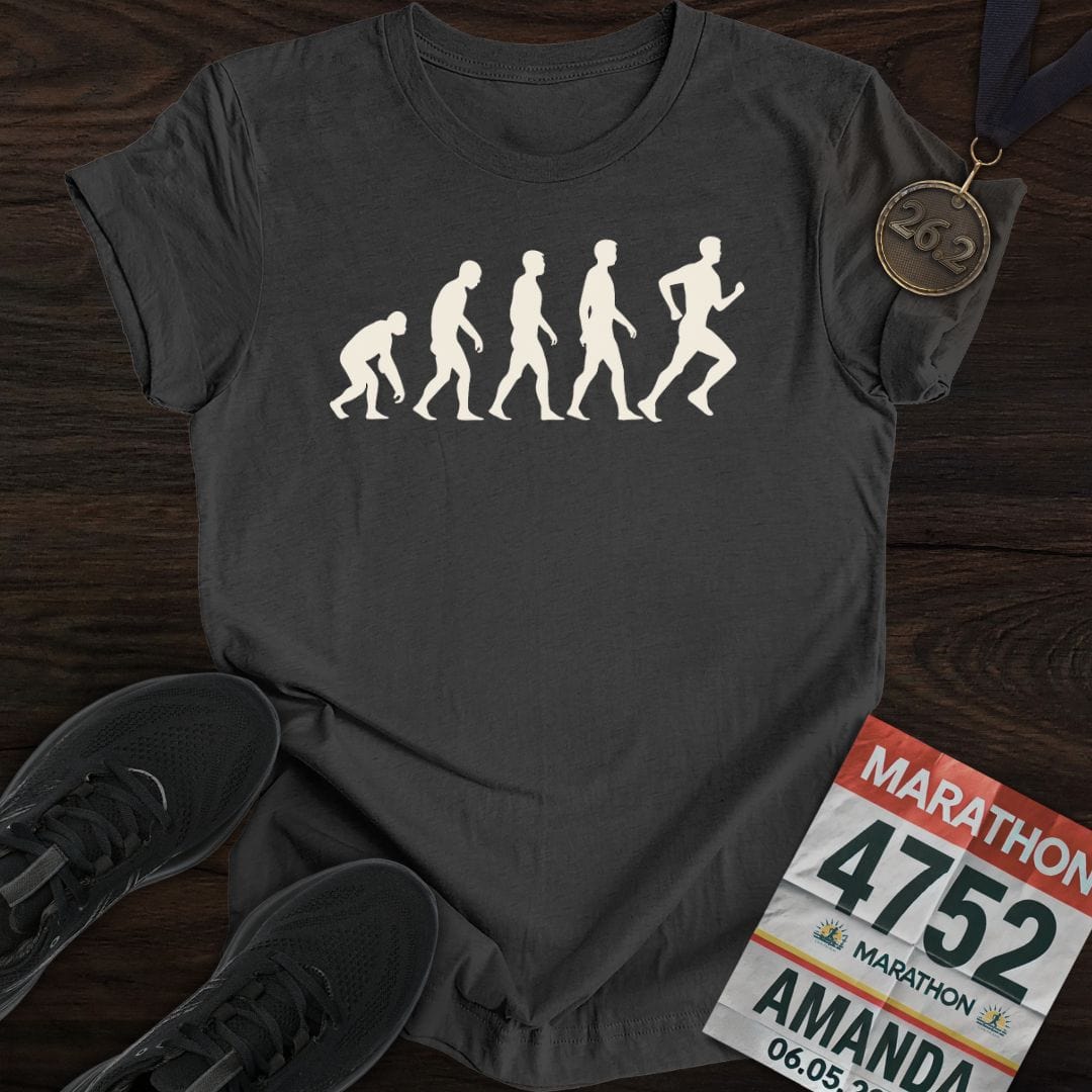 Printify T-Shirt Dark Heather / S Runner Evolution Two T-Shirt