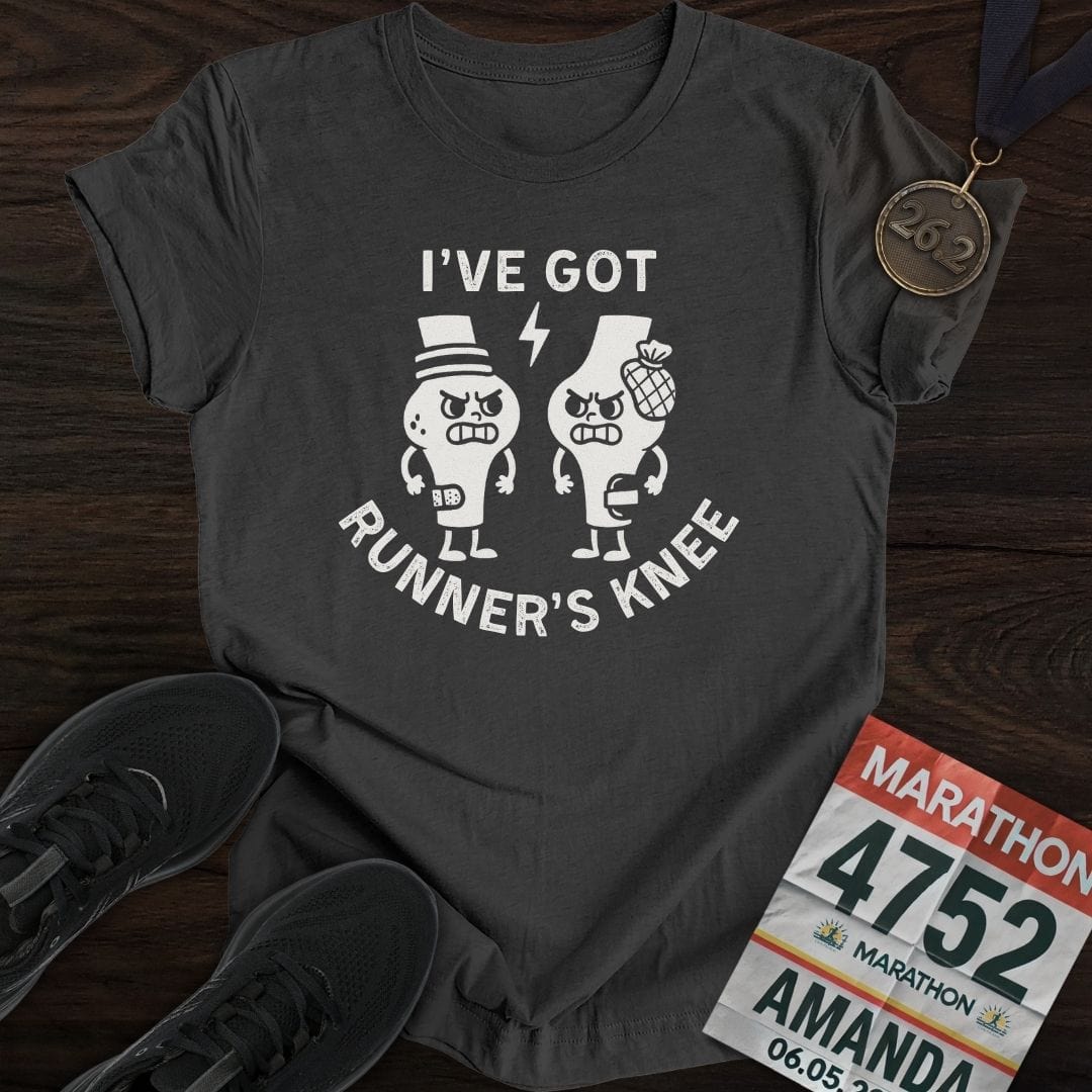 Printify T-Shirt Dark Heather / S Runner's Knee T-Shirt