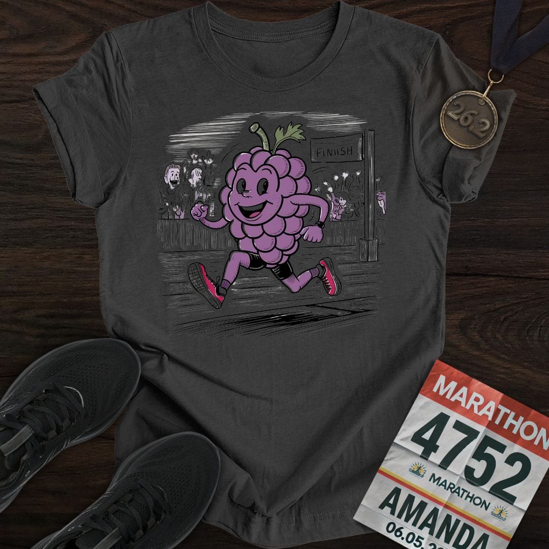 Printify T-Shirt Dark Heather / S Running Grapes T-Shirt