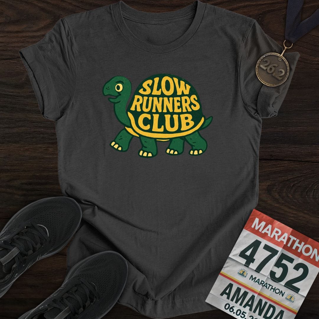 Printify T-Shirt Dark Heather / S Slow Runners Club T-Shirt