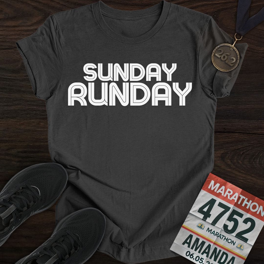 Printify T-Shirt Dark Heather / S Sunday Run day T-Shirt