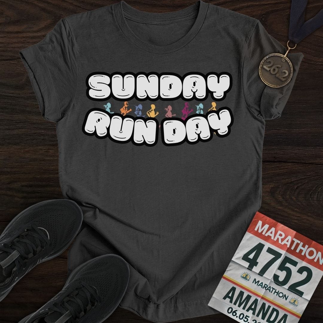 Printify T-Shirt Dark Heather / S Sunday Runday T-Shirt