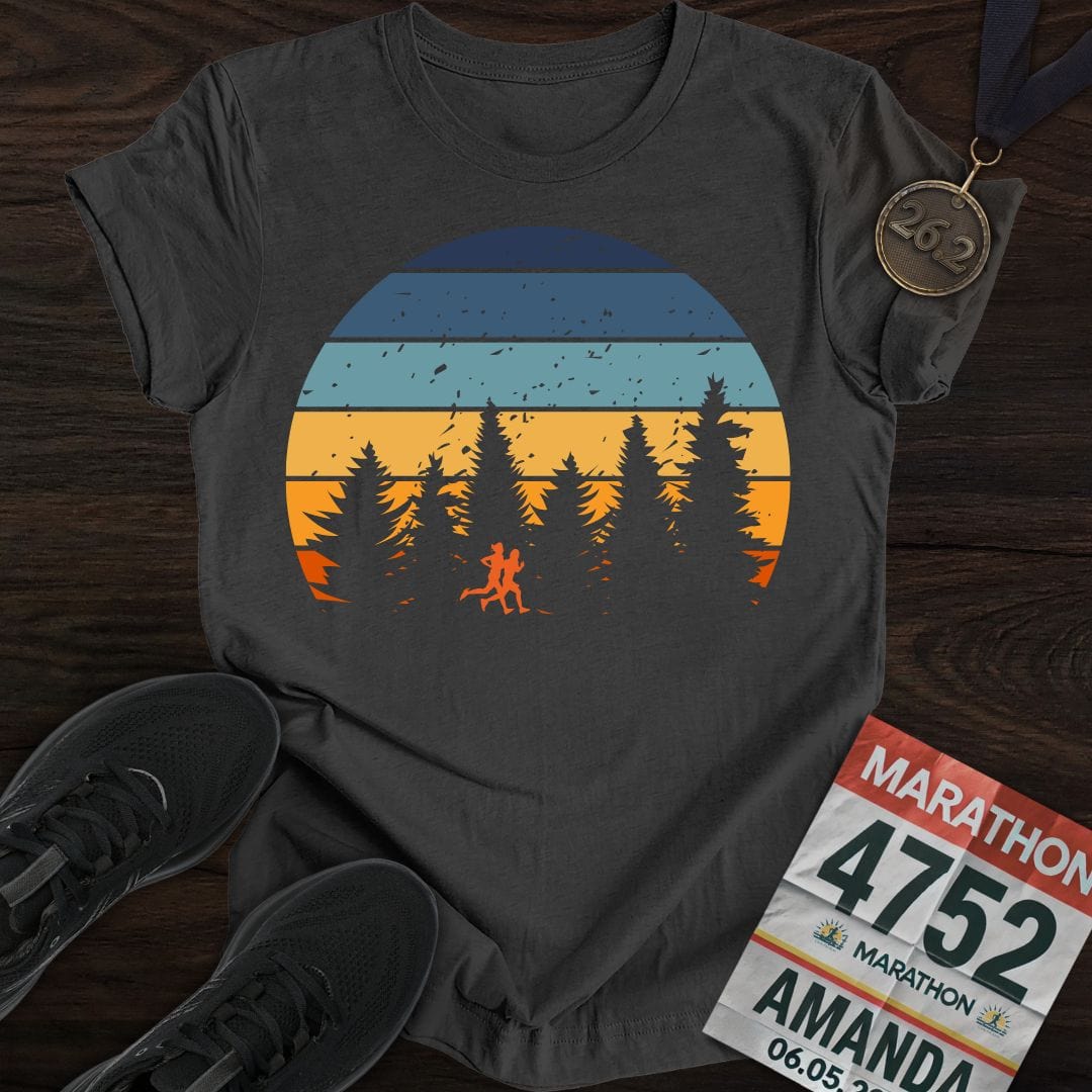 Printify T-Shirt Dark Heather / S Sunset Runners T-shirt