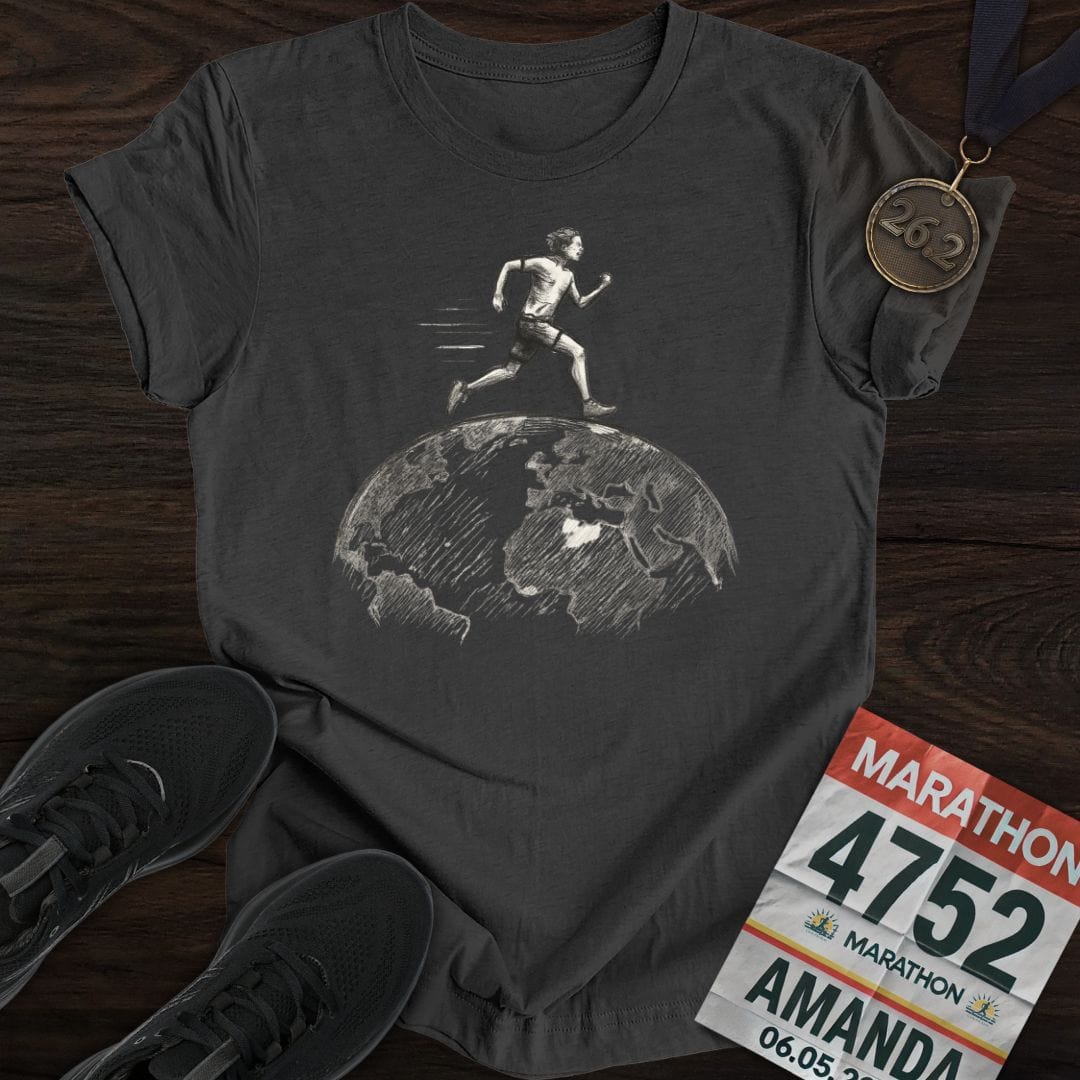 Printify T-Shirt Dark Heather / S World Runner T-Shirt