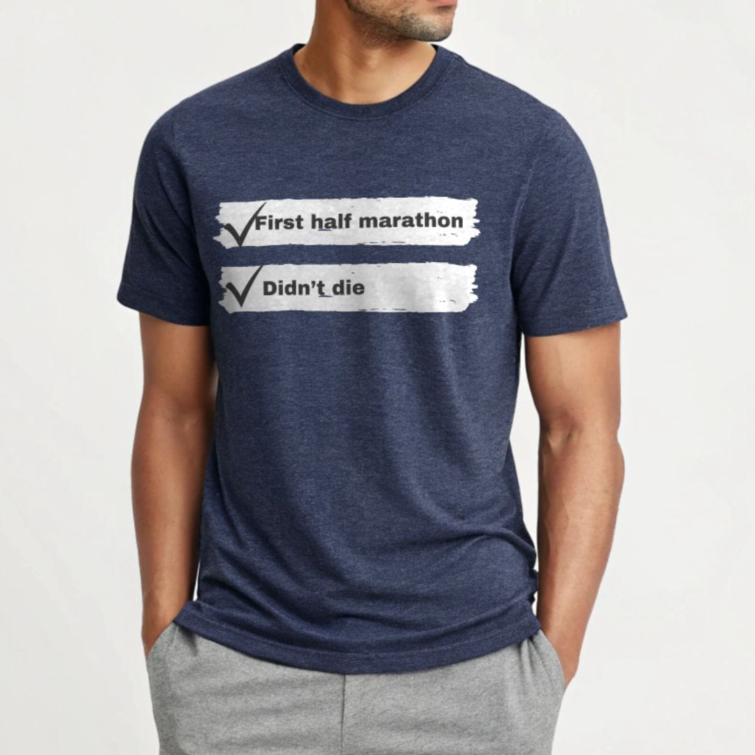 Printify T-Shirt First Half Marathon T-Shirt