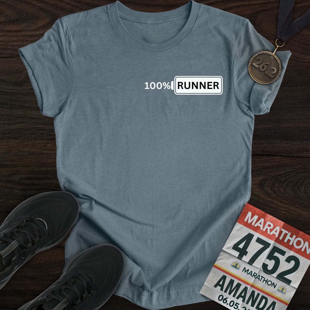 Printify T-Shirt Heather Indigo / S 100% Runner