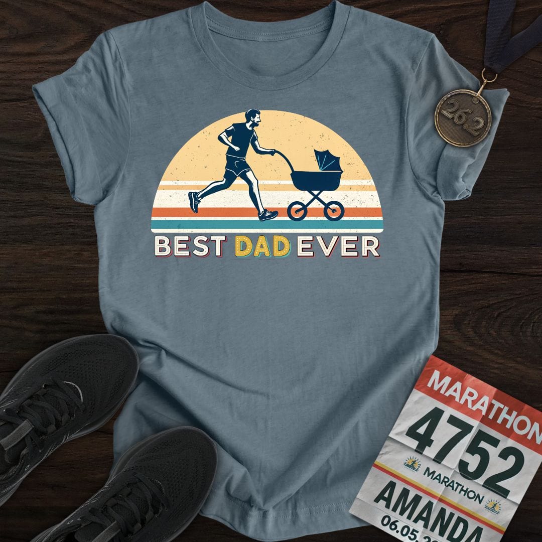 Printify T-Shirt Heather Indigo / S Best Dad Ever -2- T-shirt