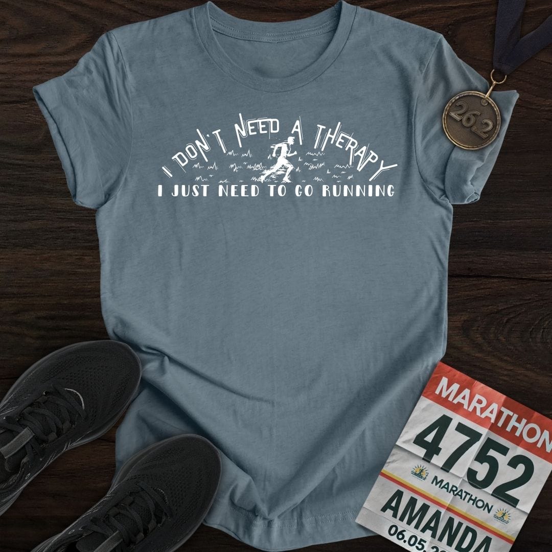 Printify T-Shirt Heather Indigo / S Don't Need A Therapy