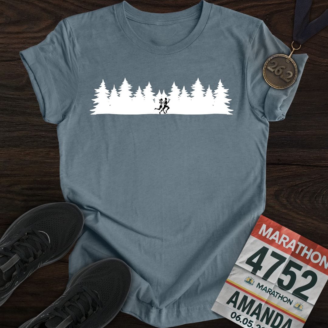Printify T-Shirt Heather Indigo / S Forest Run T-shirt