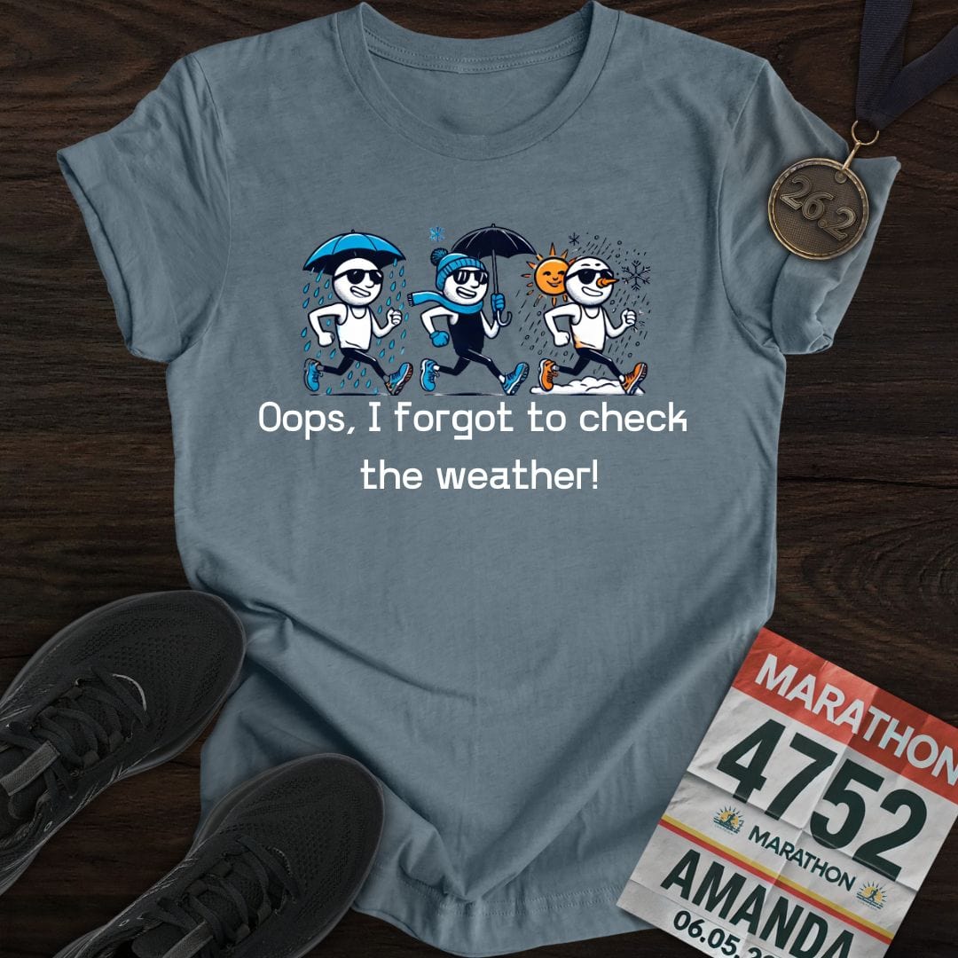 Printify T-Shirt Heather Indigo / S Forgot the Weather T-Shirt