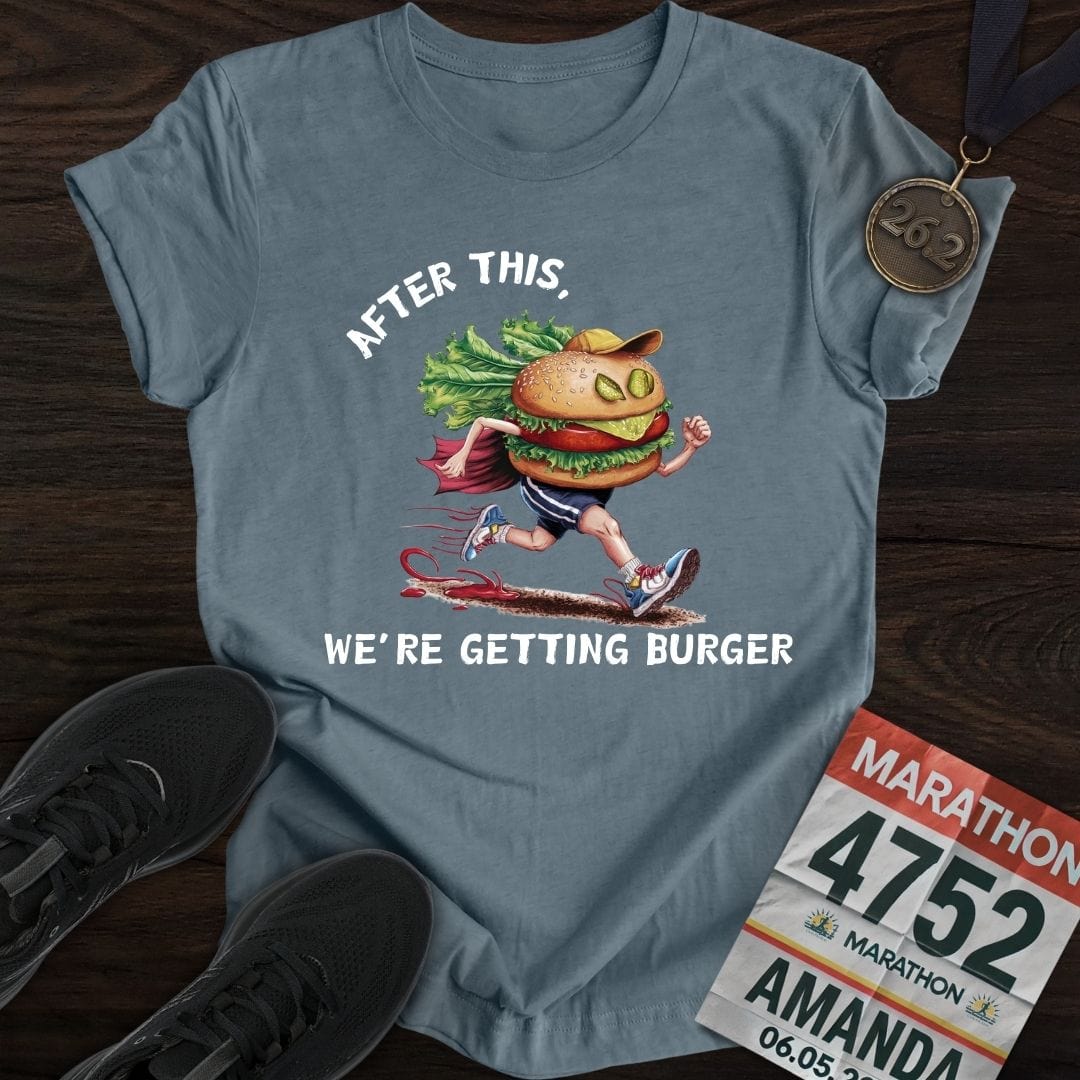 Printify T-Shirt Heather Indigo / S Getting Burger T-Shirt