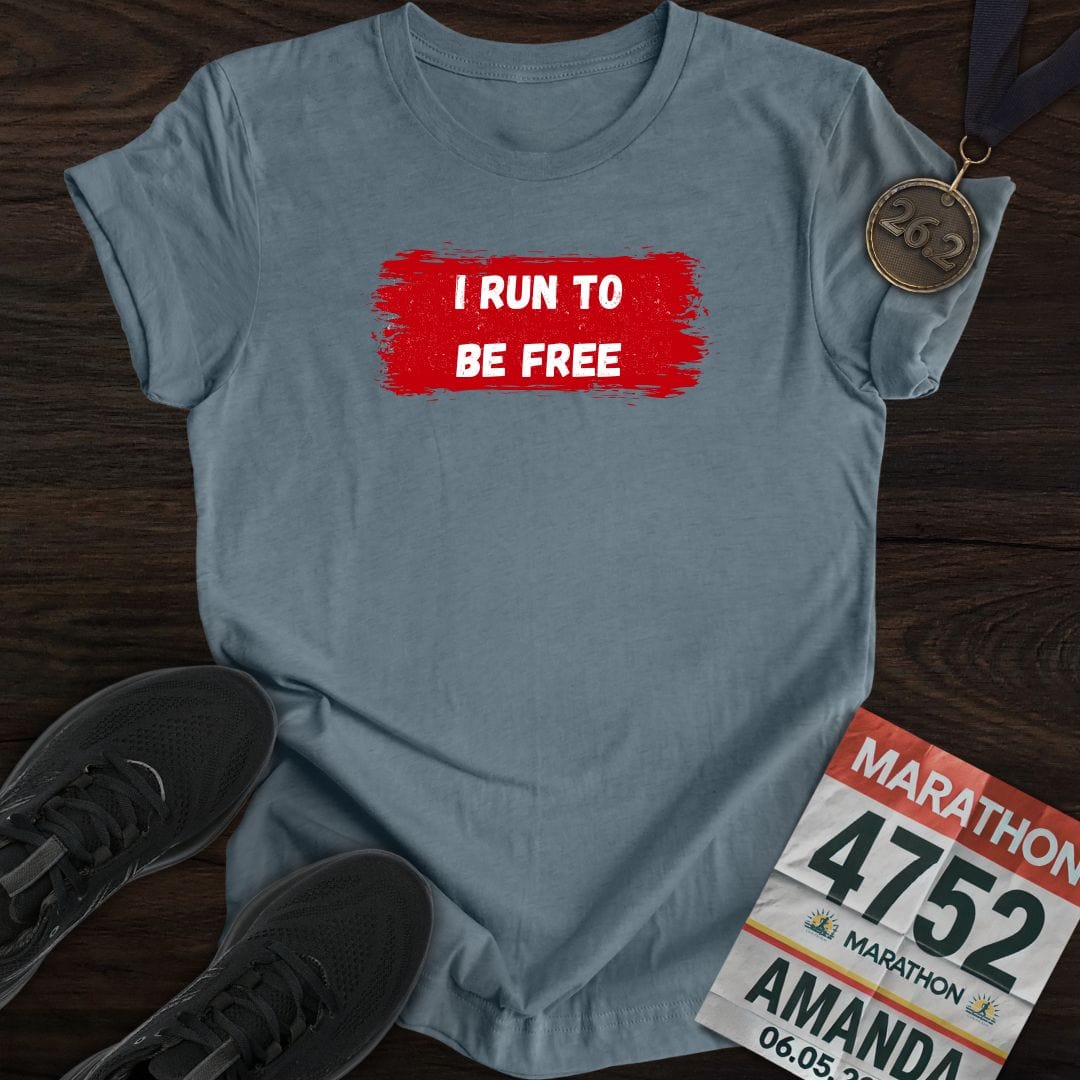 Printify T-Shirt Heather Indigo / S I Run to Be Free T-shirt
