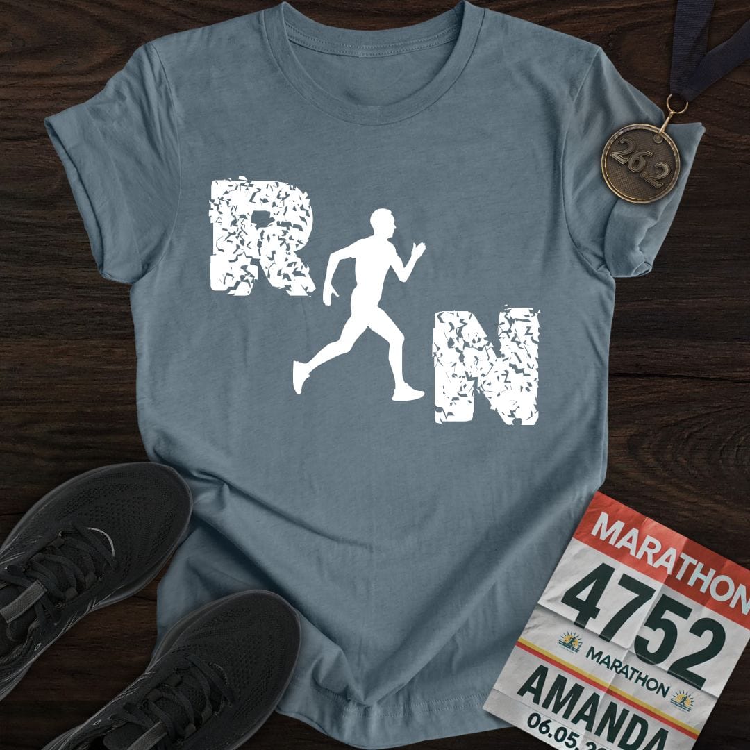 Printify T-Shirt Heather Indigo / S Just Run, Man T-Shirt
