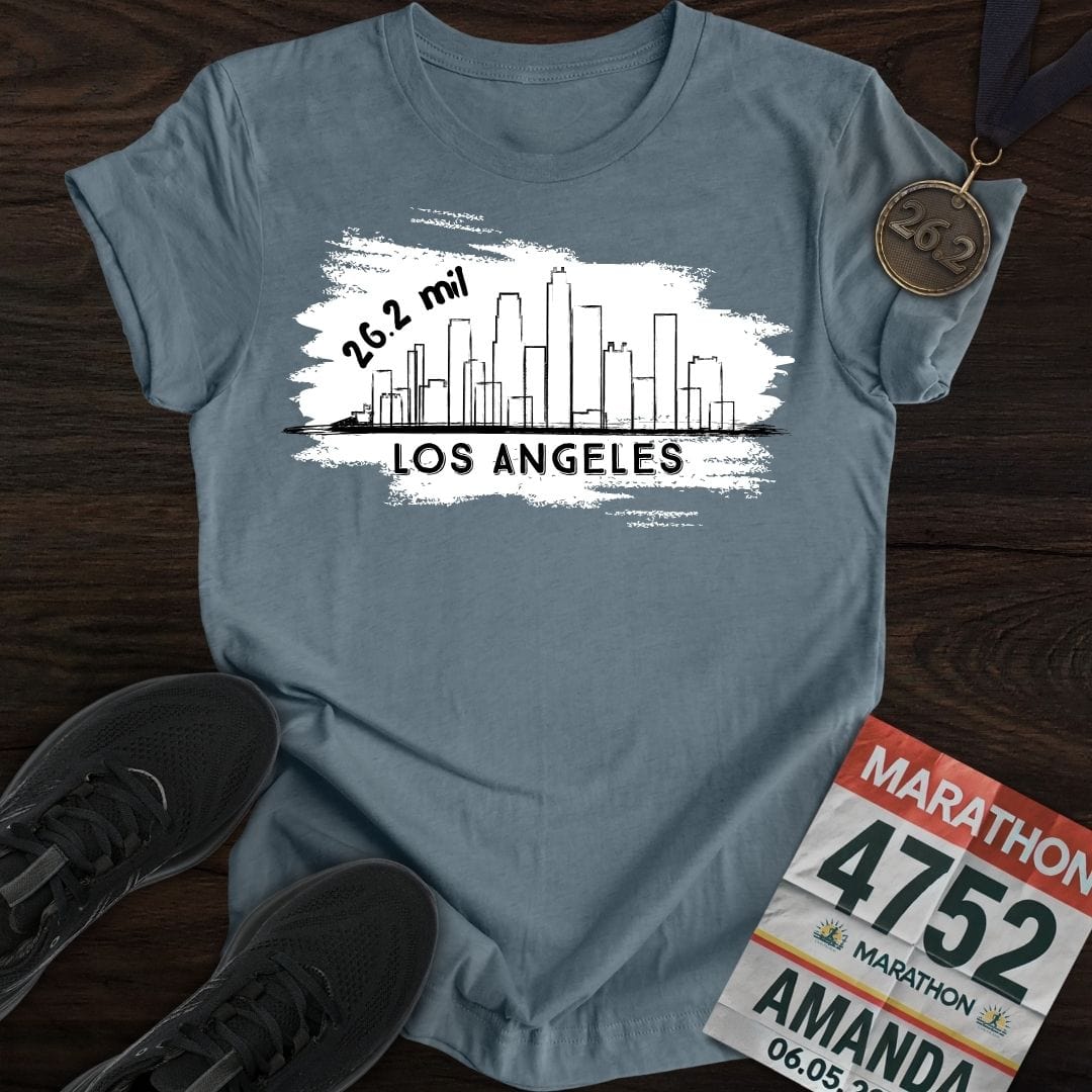 Printify T-Shirt Heather Indigo / S Los Angeles 26.2 T-shirt