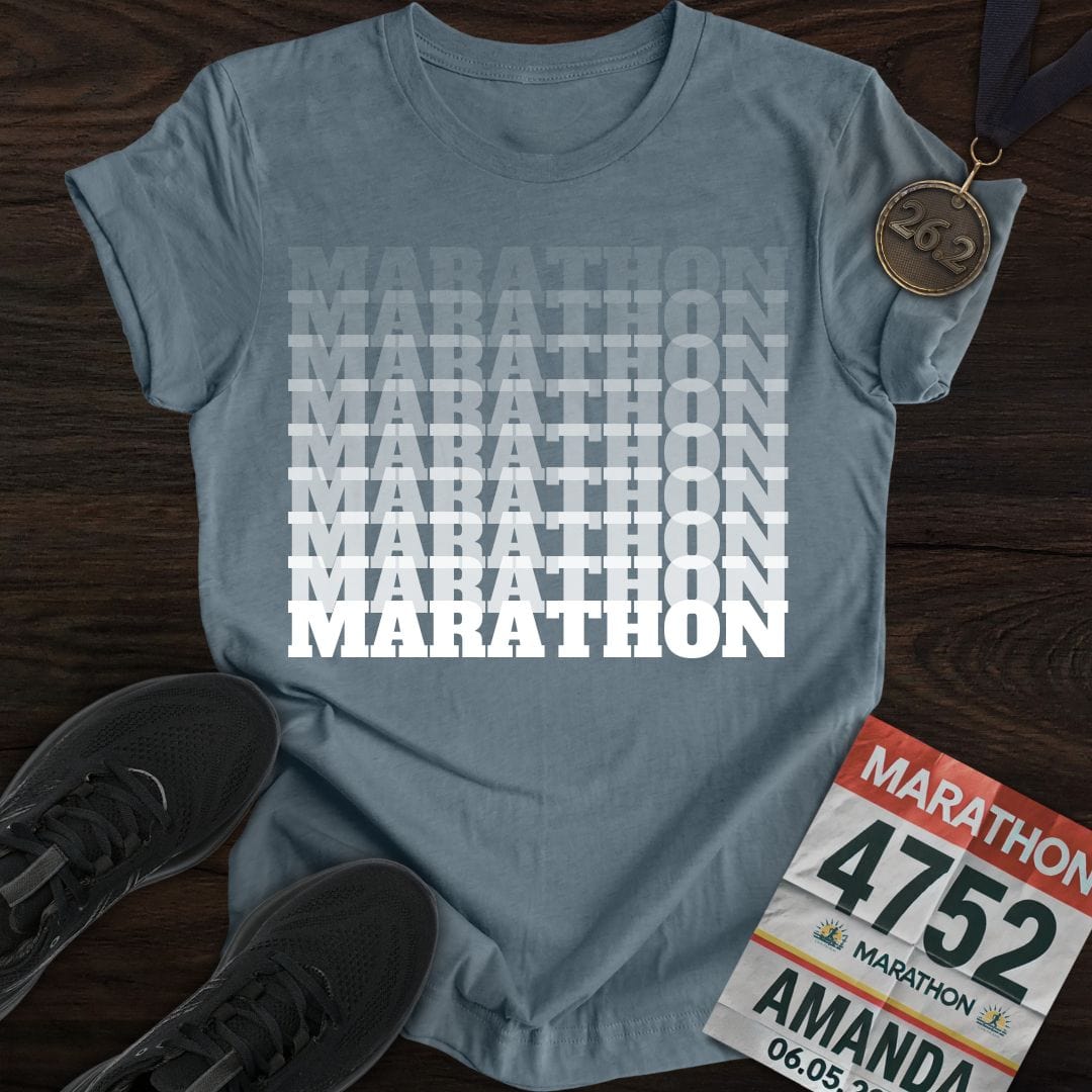 Printify T-Shirt Heather Indigo / S Marathon T-Shirt