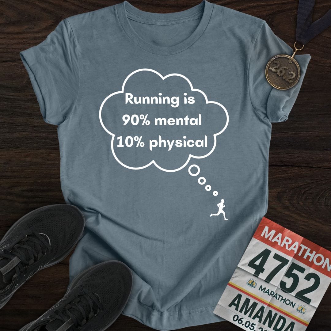 Printify T-Shirt Heather Indigo / S Mental or Physical Running T-Shirt