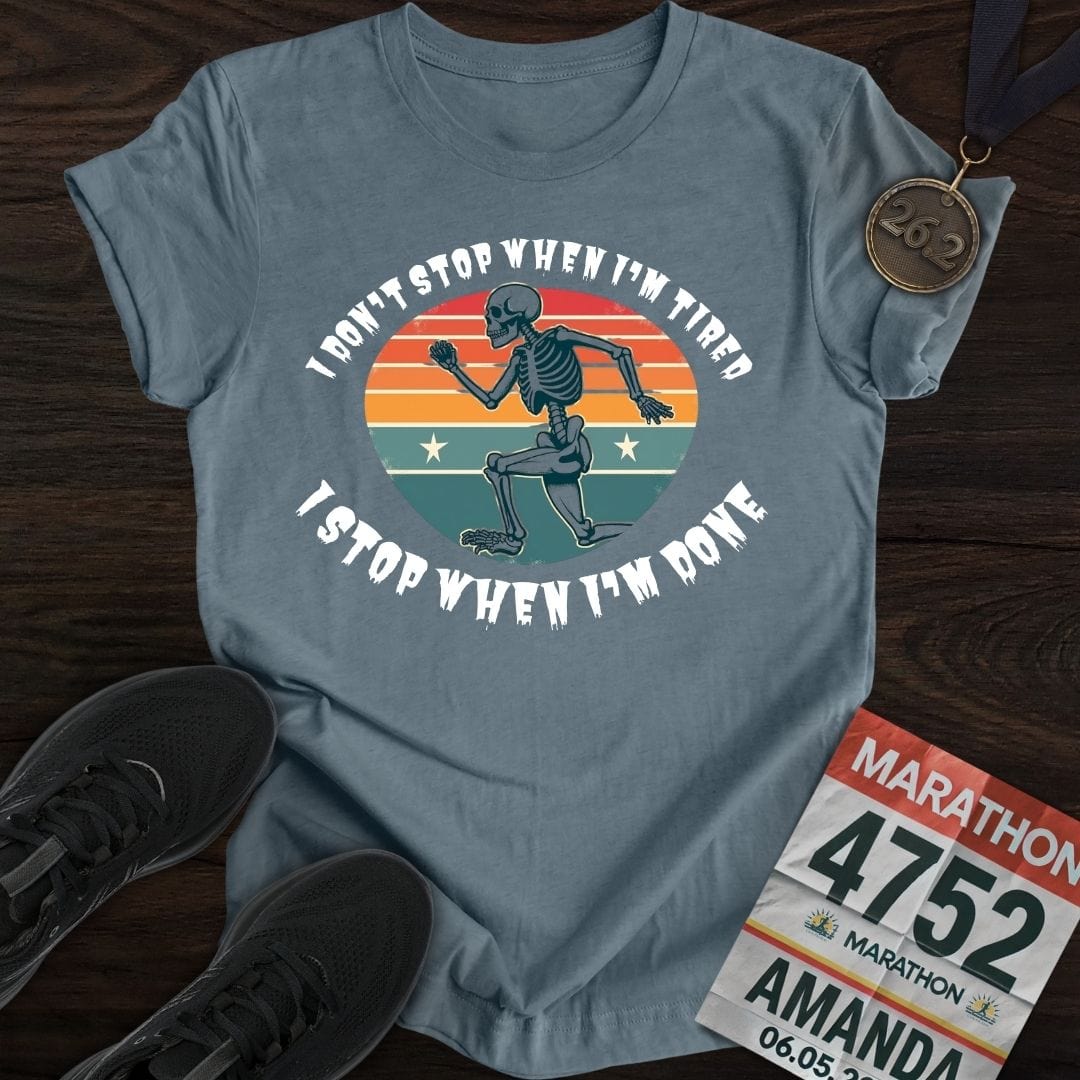 Printify T-Shirt Heather Indigo / S No Quit Run T-shirt