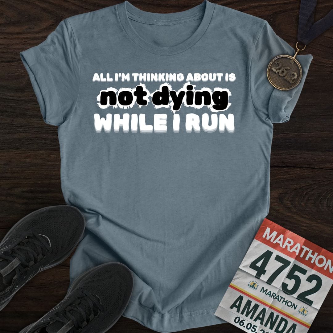 Printify T-Shirt Heather Indigo / S Not Die Just Run T-shirt