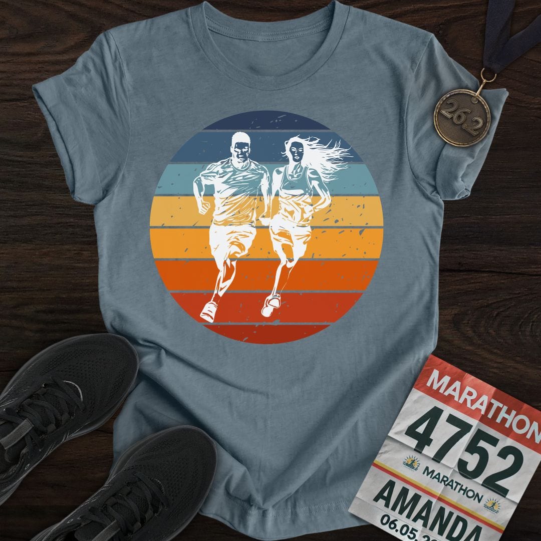 Printify T-Shirt Heather Indigo / S Retro Runners!