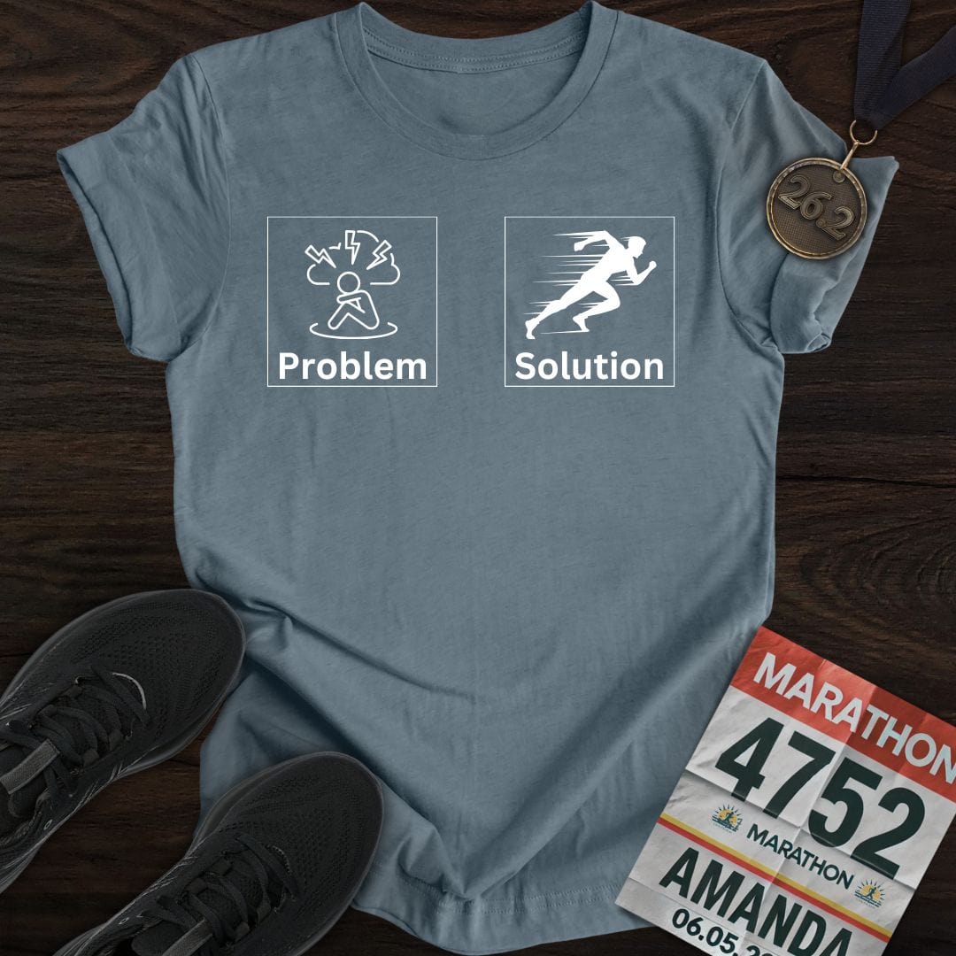 Printify T-Shirt Heather Indigo / S Run to Resolve T-shirt