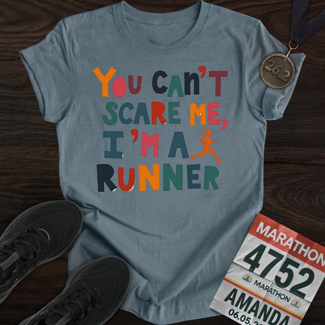 Printify T-Shirt Heather Indigo / S Run Without Fear T-shirt