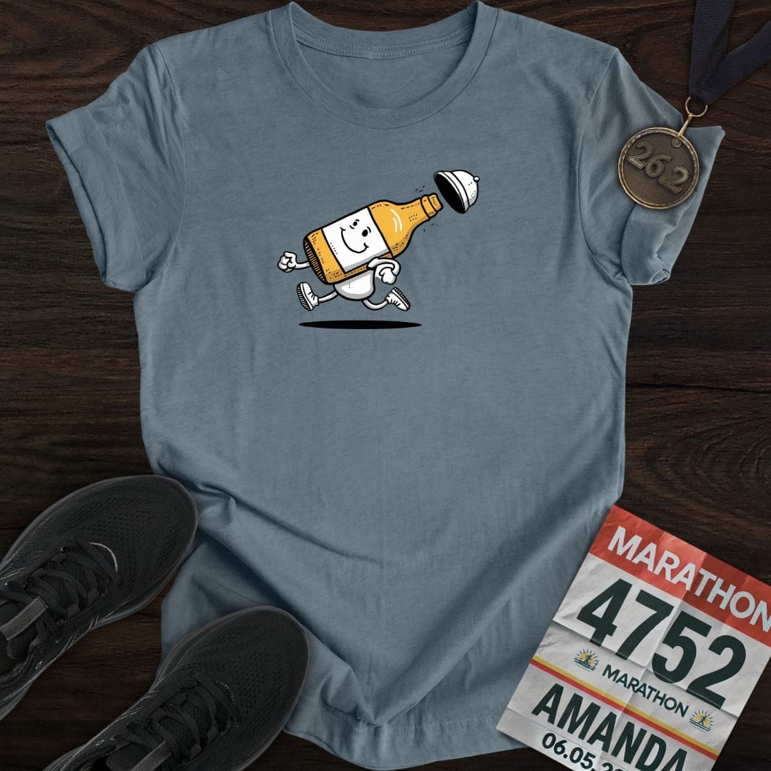 Printify T-Shirt Heather Indigo / S Runner Beer T-Shirt
