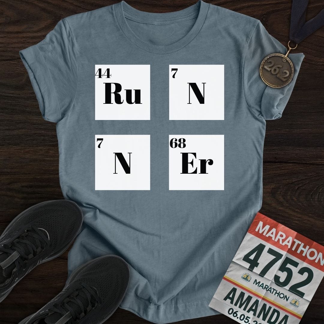 Printify T-Shirt Heather Indigo / S Runner Element Two T-Shirt