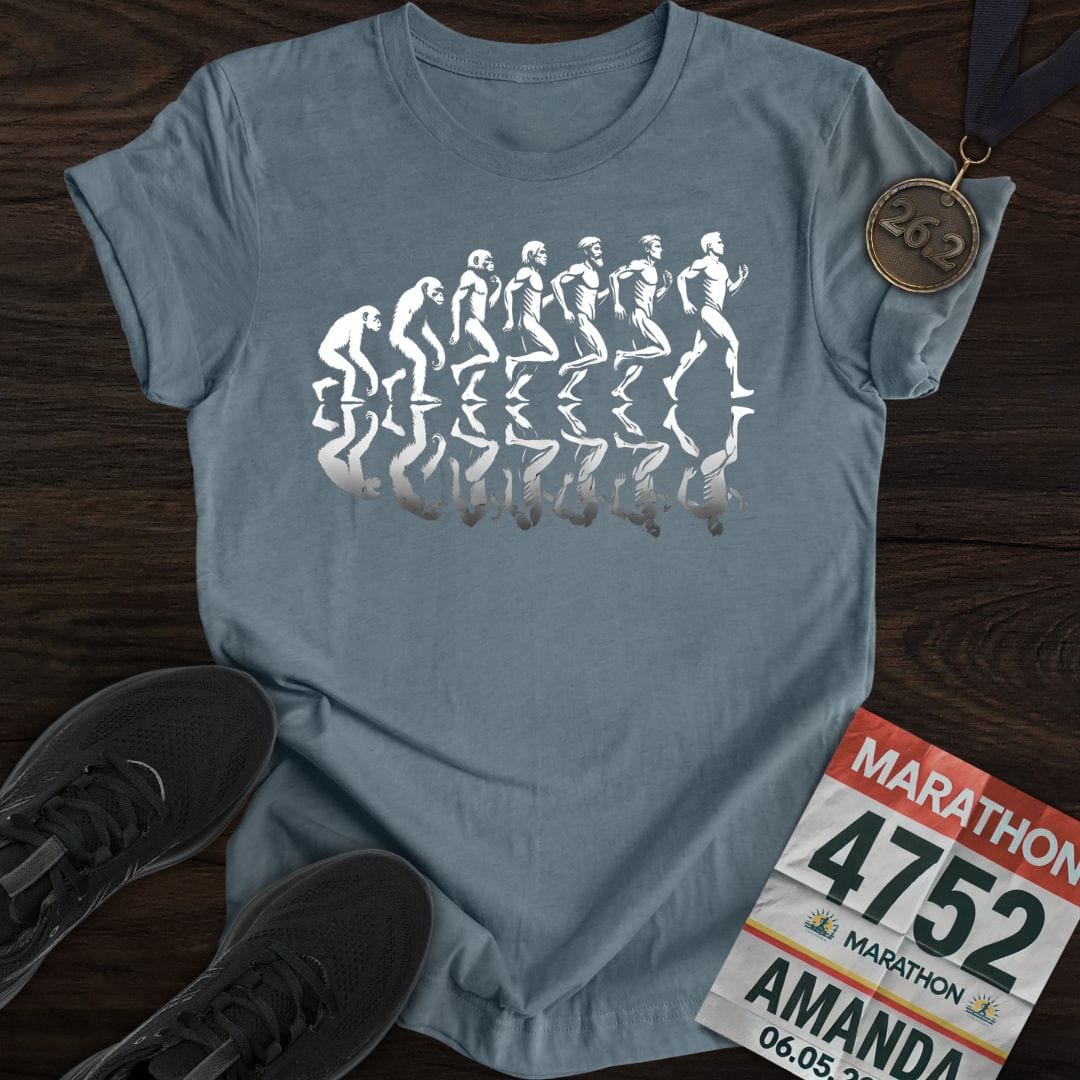 Printify T-Shirt Heather Indigo / S Runner Evolution T-Shirt