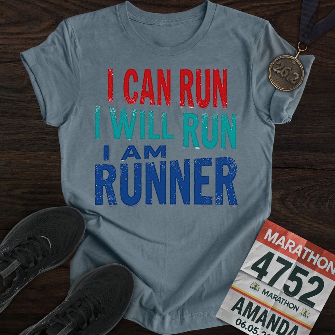 Printify T-Shirt Heather Indigo / S Runner Loading T-shirt